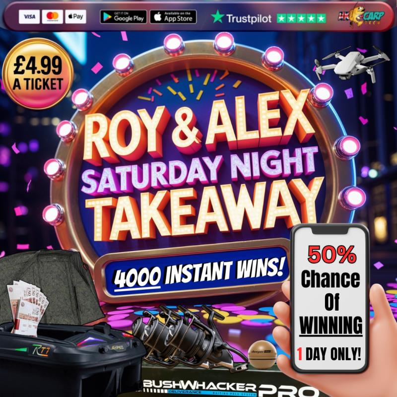 ROY & ALEX'S SATURDAY NIGHT TAKEAWAY 50% OF TICKETS WIN PRIZES!