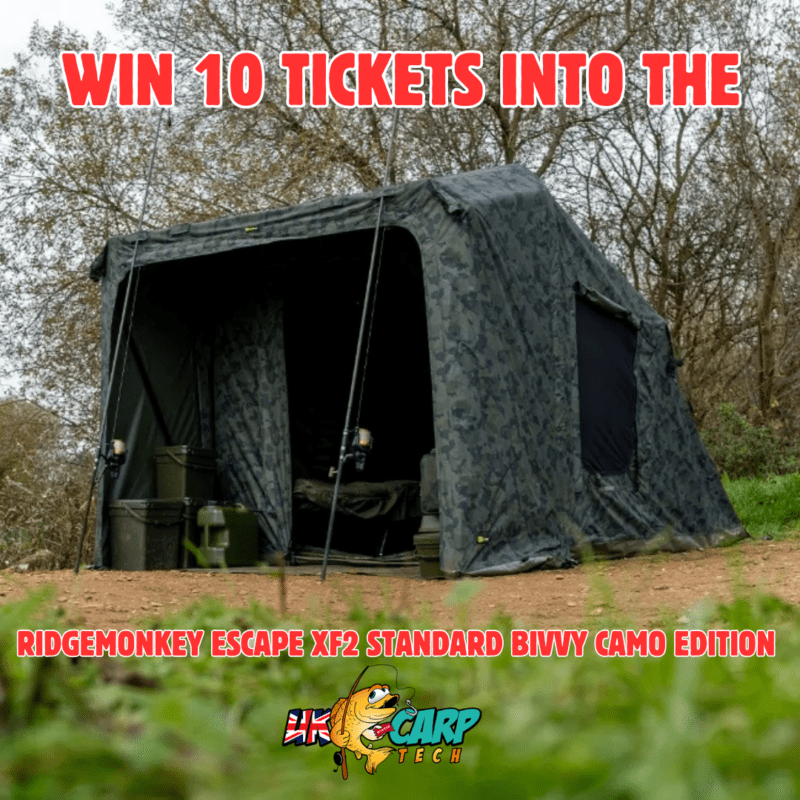 WIN 10 TICKETS INTO THE RIDGEMONKEY ESCAPE XF2 STANDARD BIVVY CAMO EDITION (AUTO DRAW) #8