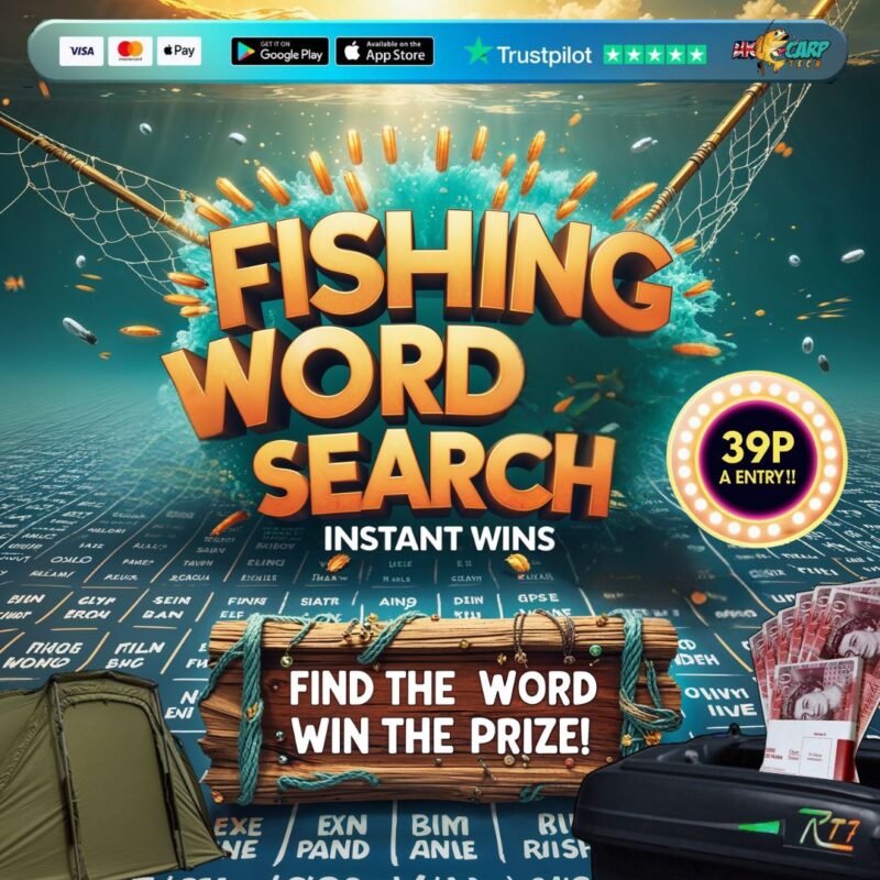 FISHING WORD SEARCH FIND THE WORD WIN THE PRIZE!