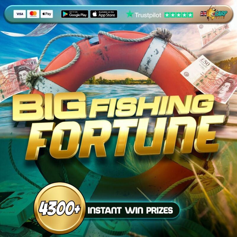 4300+ INSTANT WIN BIG FISHING FORTUNE FOR JUST 10P!