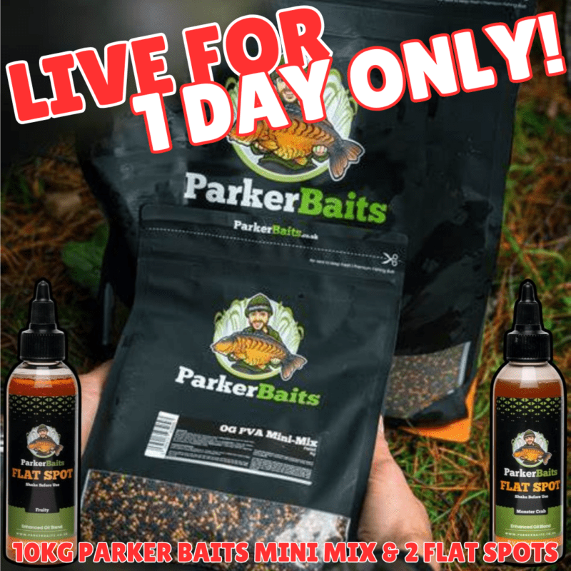 TODAY ONLY 10KG PARKER BAITS MINI MIX & 2 FLAT SPOTS (AUTO DRAW)