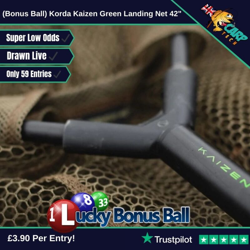 (LOTTERY BONUS BALL) Korda Kaizen Green Landing Net 42"