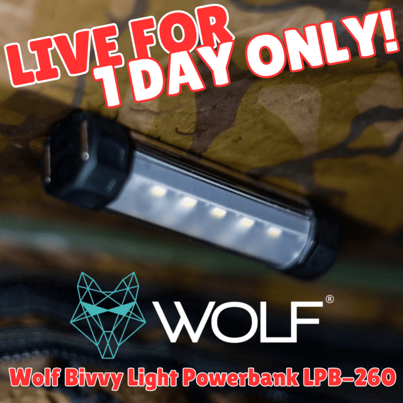 TODAY ONLY Wolf Bivvy Light Powerbank LPB-260 (AUTO DRAW)